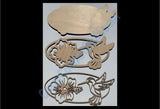 Hummingbird with Flower - 3D