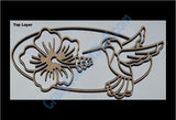 Hummingbird with Flower - 3D