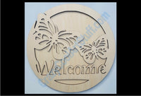 2D - Butterfly Welcome Sign