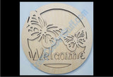 2D - Butterfly Welcome Sign