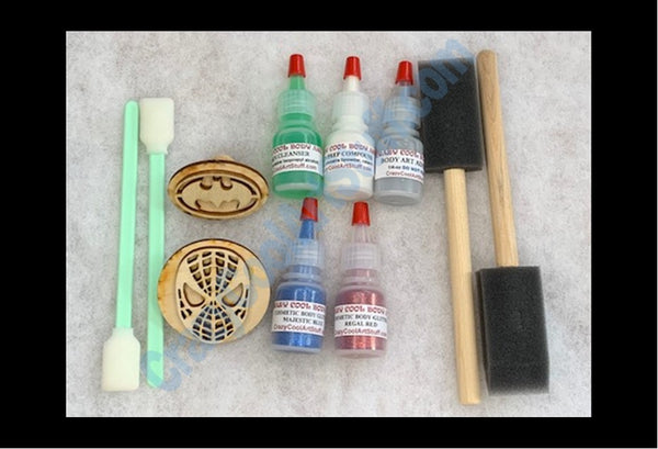 Body Art Kit - Batman & Spiderman