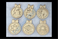 Wood Ornament Set