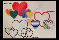 Horizontal Hearts - 3D