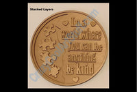 Be Kind with Puzzle Pieces - 3D