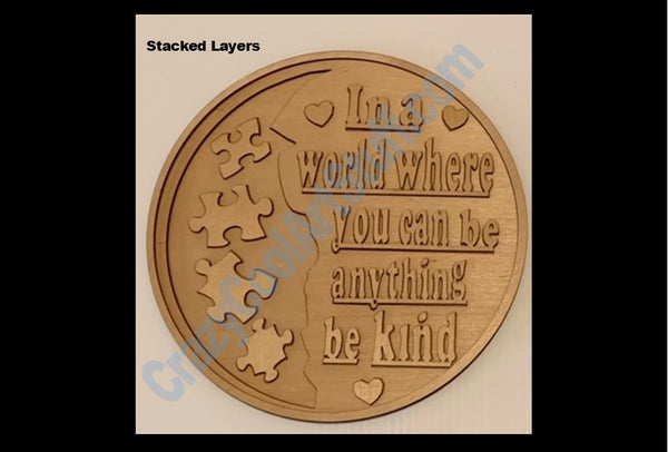 Be Kind with Puzzle Pieces - 3D