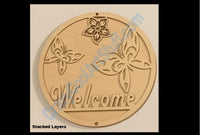 Butterfly Welcome Sign - 3D