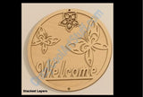 Butterfly Welcome Sign - 3D