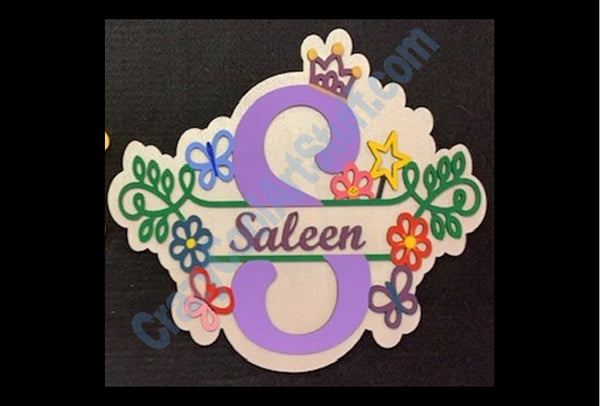 Flowers & Butterfly Name Plaque