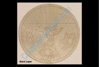 Hummingbird Welcome Sign - 3D