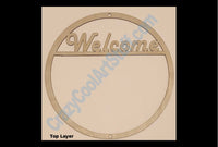 Hummingbird Welcome Sign - 3D