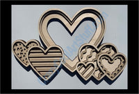 Horizontal Hearts - 3D